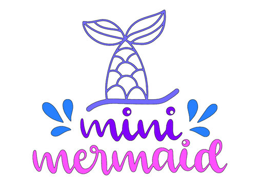 Mini mermaid baby shower party decoration for T-shirt bags cards frames cups 