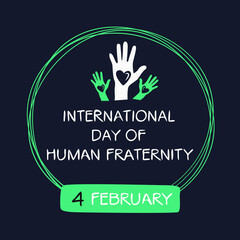 International Day of Human Fraternity, held on 4 February.