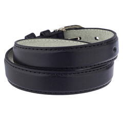black leather belt