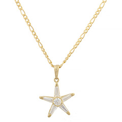 golden necklace isolated on white