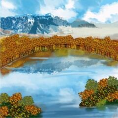 fall at the lake