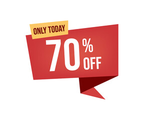 70% discount. template for promotion and offer