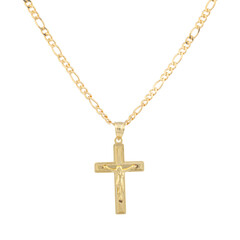 golden cross isolated on white