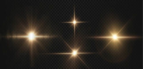 Light star gold png. Light sun gold png. Light flash gold png. vector illustrator.