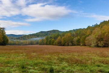Cataloochee Valley in the Smoky Mountains, North Carolina,