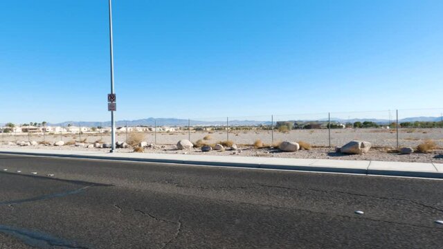 Moving Down Empty Desert Road