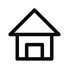 House icon. Black icon. Vector illustration.