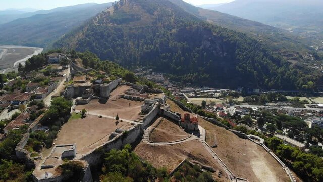 Berat Albania, aerial cityscape views
