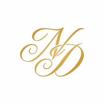 ND initial monogram logo