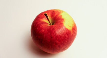 Big red apple on white background