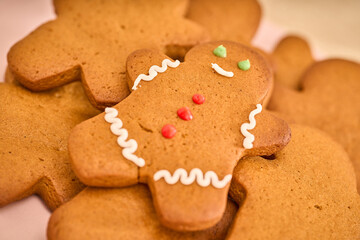 painted gingerbread man ready for eating and decorating