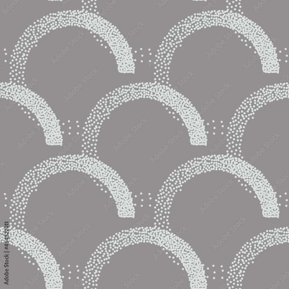 Poster stipple seamless pattern in retro style on grey background. vector stipple texture can be used for f