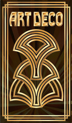  VIP background in style art deco, vector illustration