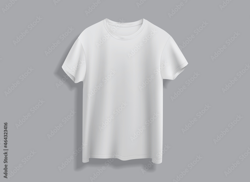 Wall mural white t-shirt isolated on white background front view vector