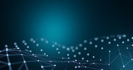 Abstract futuristic 3D blue background with plexus structure. 