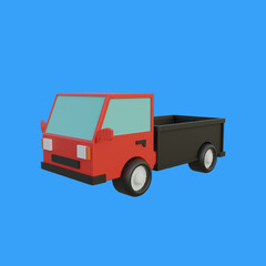 pickup shipping front look view 3d object