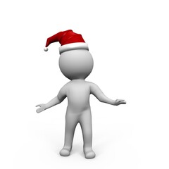 A person wearing a santa hat on new years eve