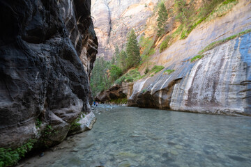 waterfall in the mountains