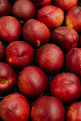 Top view of ripe nectarine