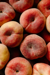 Fresh fig peaches at local farm in a box