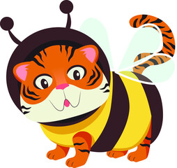 vector illustration, cute picture, art. Tiger. animal