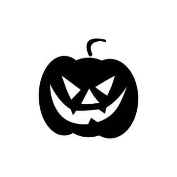 Halloween pumpkin with scary face. Illustration of Jack-o-lantern
