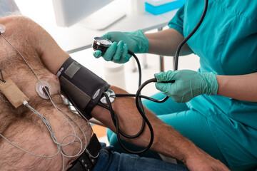 Holter device in the department of cardiology in the hospital