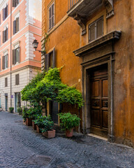 Scenic sight in Rome historic centre. Italy.