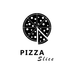 Pizza logo. Pizza slice. Vector illustration for logo, icon, template