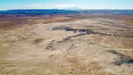 Red rock landscape from above