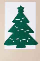 abstract felt christmas tree