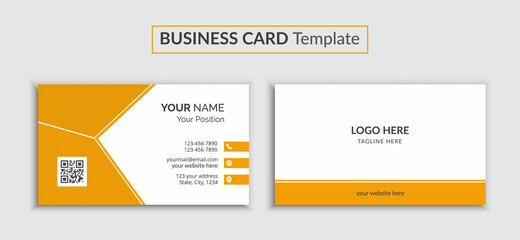 Double-sided yellow business card template design