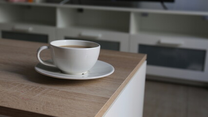 cup of coffee on a table