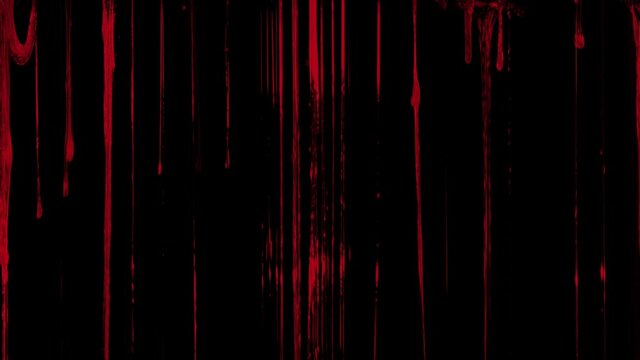 Blood Slime Dripping. Flowing red sticky liquid. Loop 20-seconds Overlay
