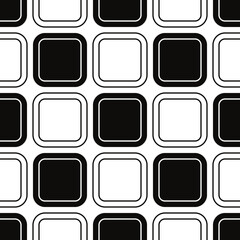 Chess pattern made of rounded cubes or squares. A vector with the same shapes like square checkers.