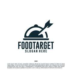 food target ,arrow , logo design template