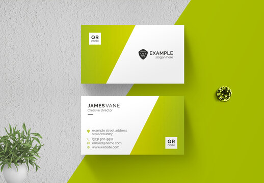 Simple Business Card Layout with Gradient