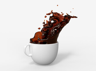 3d Coffee Mug Mockup with Splash