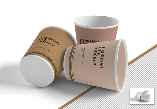 Mockup of an Expresso Paper Сup
