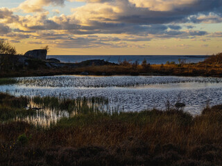 sunset over the ocean