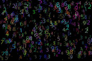 colorful numbers counter design art