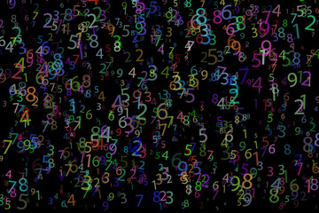 colorful numbers counter design art