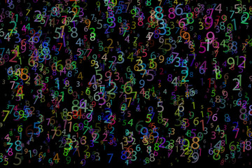 colorful numbers counter design art