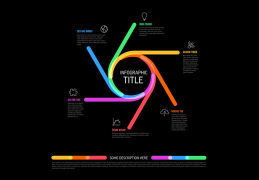 Thick Line Dark Circle Multipurpose Infographic Layout