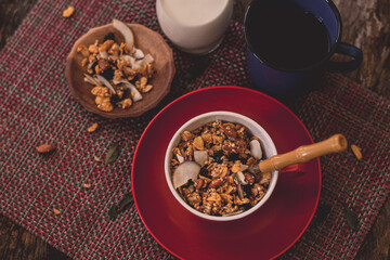 cup of coffee and cookies
