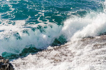 Punta Chiappa, stretch of coast on the Portofino promontory in Genoa in Liguria