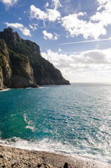 Punta Chiappa, stretch of coast on the Portofino promontory in Genoa in Liguria