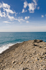 Punta Chiappa, stretch of coast on the Portofino promontory in Genoa in Liguria