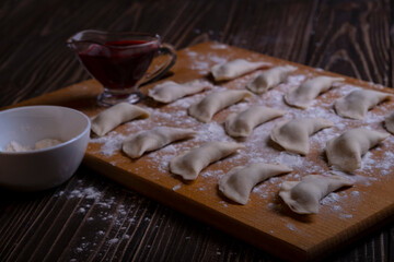 dumplings with cherries national cuisine cherry sauce