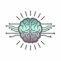 Artificial Intelligence brain icon
